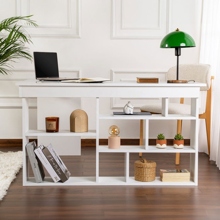 Hanah Home Vesper Escritorio de Estudio Blanco Natural